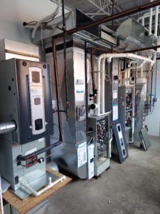 A commercial furnace system installed in a business in Frisco, TX by MHC Air Services