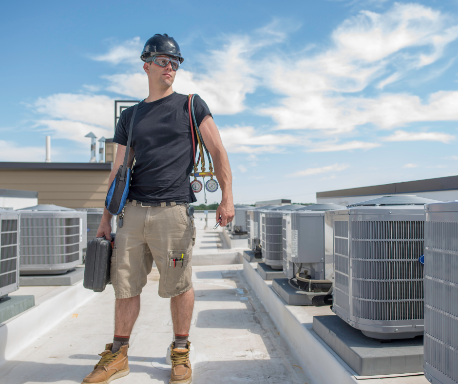 A rooftop HVAC system